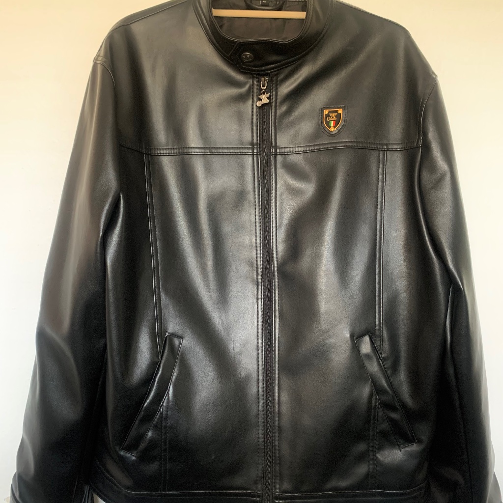 Armani Men’s Vegan Leather Jacket Xl